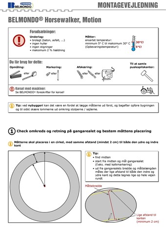 MONTAGEVEJLEDNING: Horsewalker Motion(Dansk PDF)