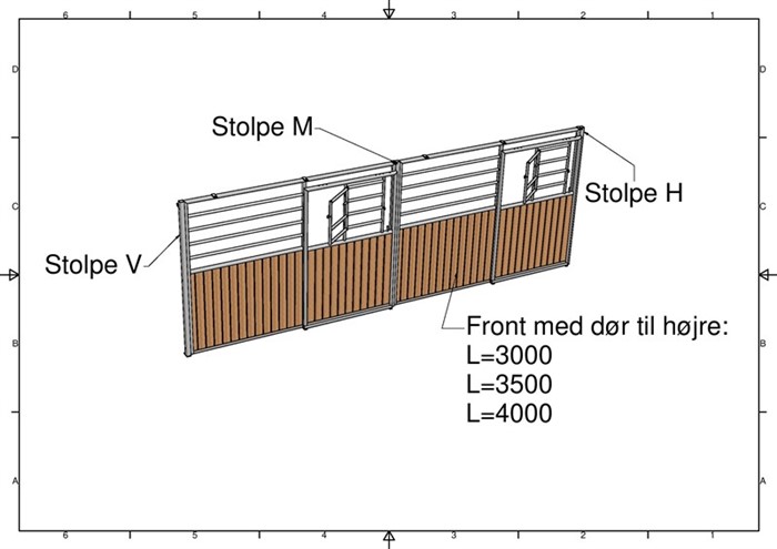 Køb af fronte uden skillevæg